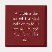 Aimant Citation 1 Jean 5 11 (Devant)