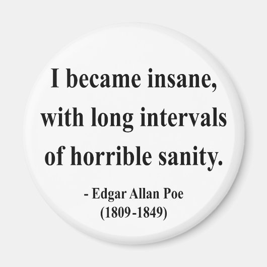 Aimant Citation 2a d'Edgar Allen Poe (Devant)