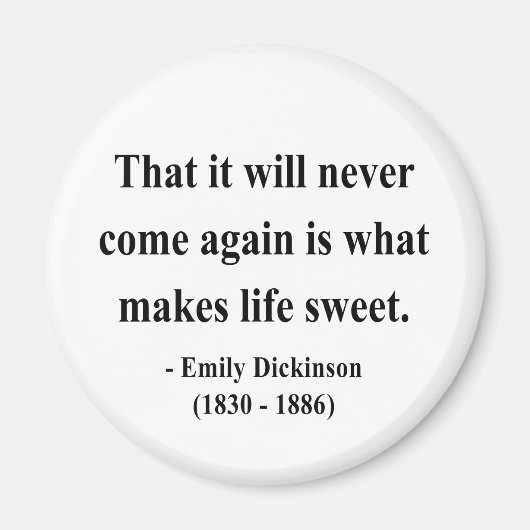 Aimant Citation 5a d'Emily Dickinson (Devant)