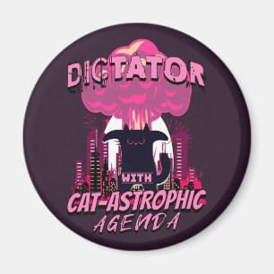 Aimant Citation Catastrophique Funny Angry Cat