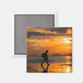 Aimant Citation classique de voyage Lao Tzu (Recto/Verso)