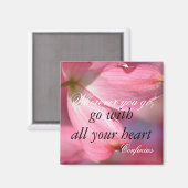 Aimant Citation Coeur Inspirationnelle Confucius (Recto/Verso)