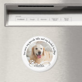Aimant Citation commémorative de chien 2 photo Pawprint C (In Situ (Lave-vaisselle))