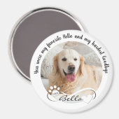 Aimant Citation commémorative de chien 2 photo Pawprint C (Recto/Verso)