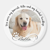 Aimant Citation commémorative de chien 2 photo Pawprint C (Devant)