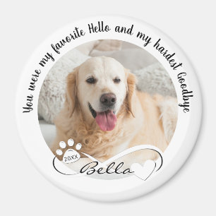 Aimant Citation commémorative de chien 2 photo Pawprint C