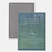 Aimant Citation d'affirmation chrétienne & Bible correspo (Recto/Verso)