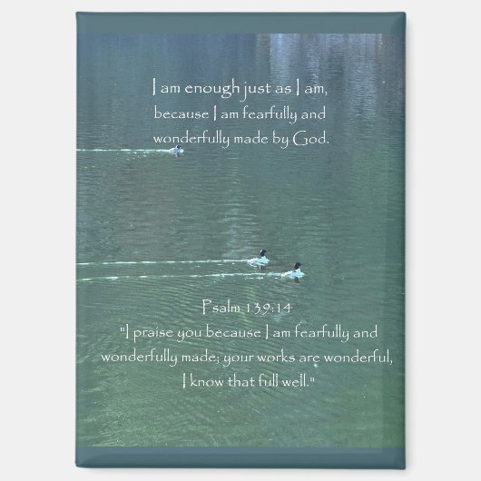 Aimant Citation d'affirmation chrétienne & Bible correspo (Recto)