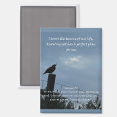 Aimant Citation d'affirmation chrétienne et Bible corresp (Recto/Verso)