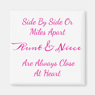 Aimant Citation d'amour Tante Nièce : Côte à côte ou sépa