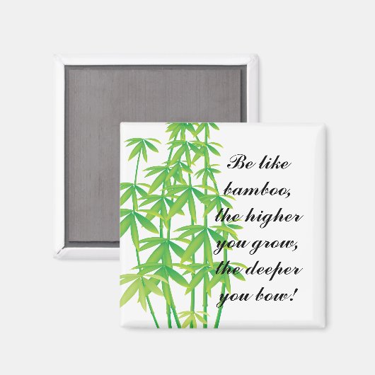 Aimant Citation de bambou motivant (Recto/Verso)