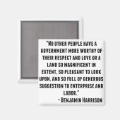 Aimant Citation de Benjamin Harrison (Recto/Verso)