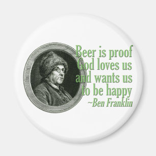 Aimant Citation de bière de Franklin