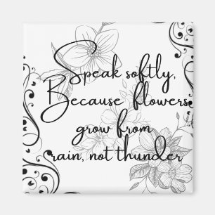 AIMANT CITATION DE BONTE MINIMALISTE - INSPIRATION BOTANI