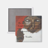 Aimant Citation de Bouddha sur bouddha peint (Recto/Verso)