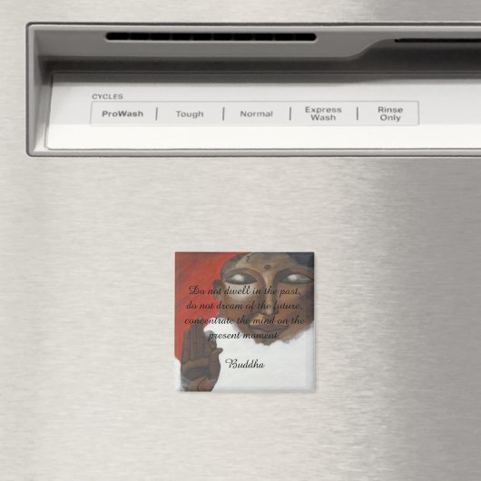 Aimant Citation de Bouddha sur bouddha peint (In Situ (Lave-vaisselle))
