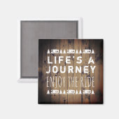 Aimant Citation de buste de camping-car rustique en bois (Recto/Verso)