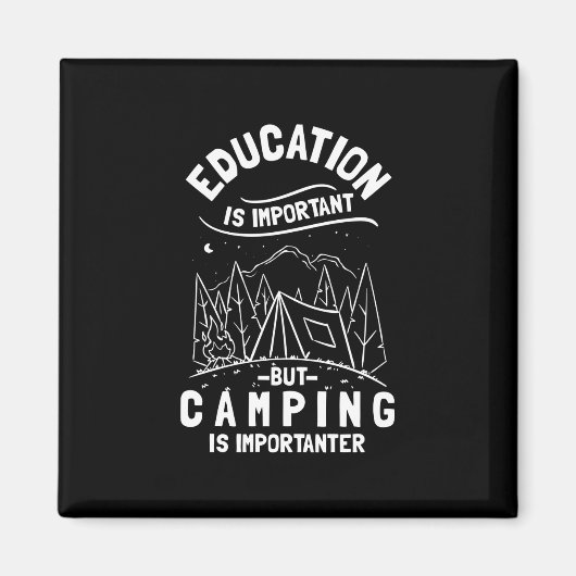 Aimant Citation de camping drôle (Devant)