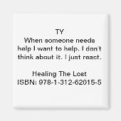 Aimant Citation de caractère de "Guérir le perdu" (Devant)