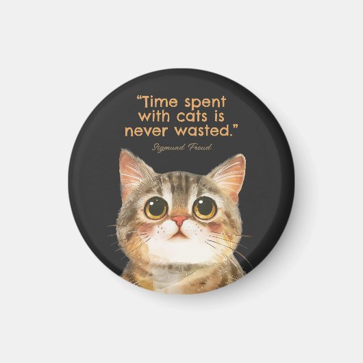 Aimant Citation de chat de Sigmund Freud (Devant)