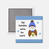 Aimant Citation de chocolat chaud (Recto/Verso)
