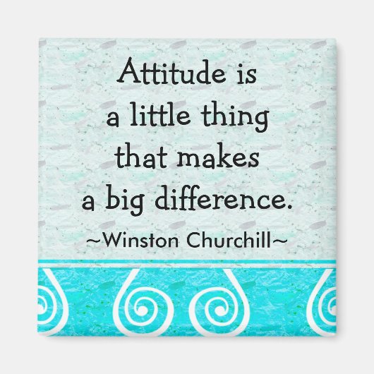 Aimant Citation de Churchill - L'aimant motivationnel (Devant)