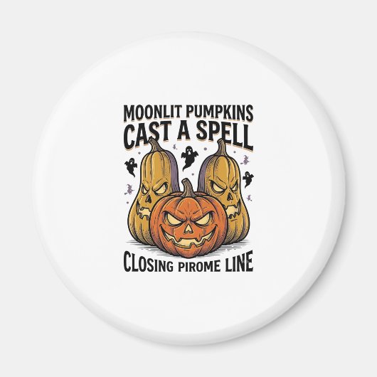 Aimant Citation de citrouille d'Halloween Jack O Lantern (Devant)