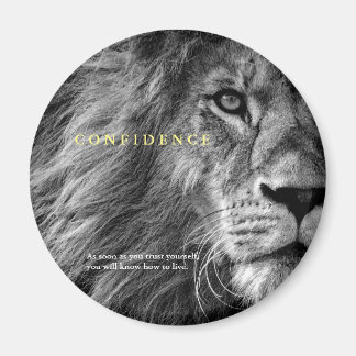 Aimant Citation de confiance Lion Inspiration
