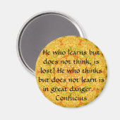 Aimant Citation de Confucius - sagesse portable (Recto/Verso)