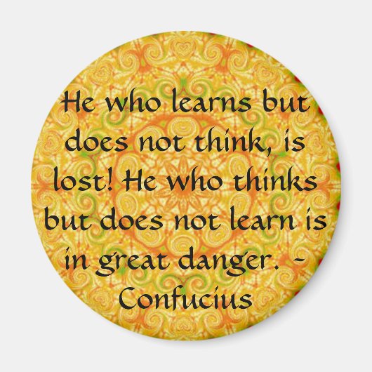Aimant Citation de Confucius - sagesse portable (Devant)