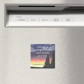 Aimant - Citation de courage, Carré (In Situ (Lave-vaisselle))