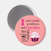 Aimant Citation de Cupcake mignonne, Bonheur (Recto/Verso)