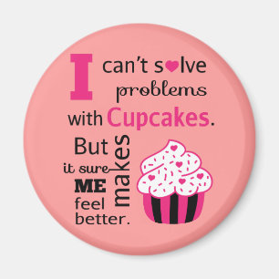 Aimant Citation de Cupcake mignonne, Bonheur