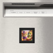 Aimant Citation de dinosaure de chat de selfie Mardi Gras (In Situ (Lave-vaisselle))