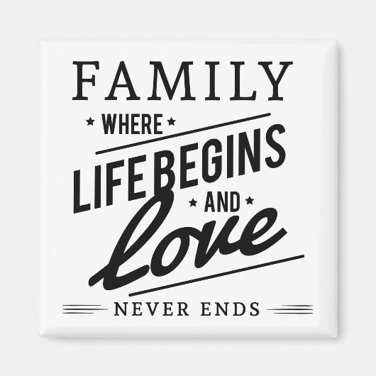 Aimant Citation de famille (Devant)