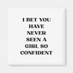 Aimant Citation de fille confiante en gras – Féministe