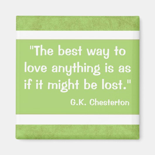 Aimant Citation de G.K. Chesterton (Devant)