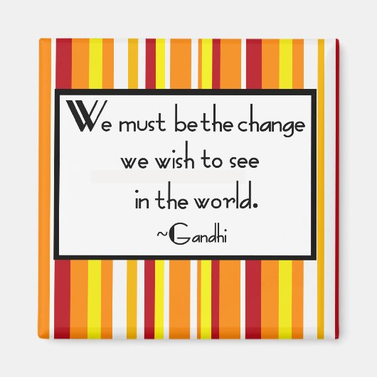 Aimant Citation de Gandhi (Devant)
