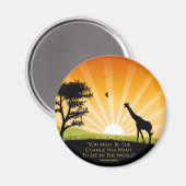 Aimant Citation de Gandhi (Recto/Verso)