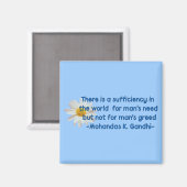 Aimant Citation de Gandhi Earth (Recto/Verso)