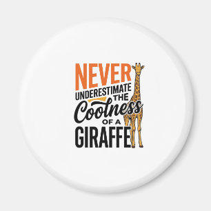 Aimant Citation de girafe drôle design vintage vecteur T-