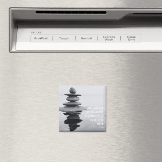 Aimant Citation de gratitude équilibre de pierre (In Situ (Lave-vaisselle))