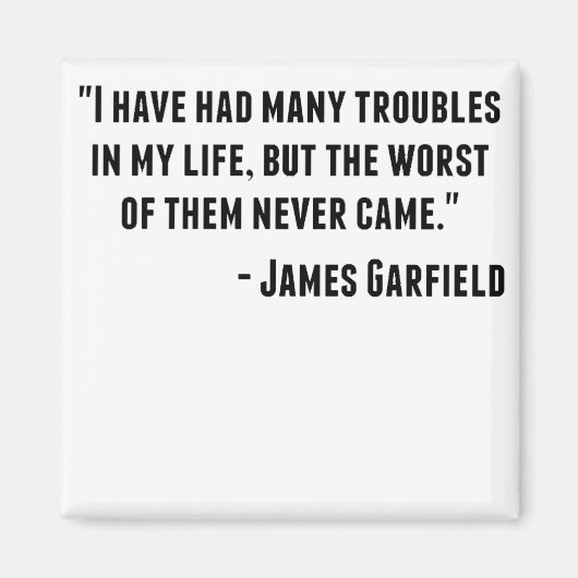 Aimant Citation de James Garfield (Devant)