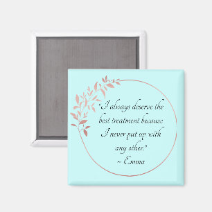 Aimant Citation de Jane Austen tirée d'Emma – Élégante fe
