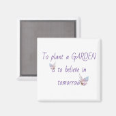 Aimant Citation de jardin inspirationnelle avec papillon (Recto/Verso)