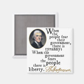 Aimant Citation de Jefferson Tyranny-Liberty (Recto/Verso)