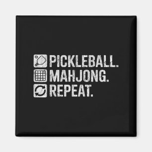 Aimant Citation de joueur de pickleball mahjong répétant