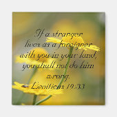 Aimant Citation de la Bible de l'Ancien Testament - Lévit (Devant)