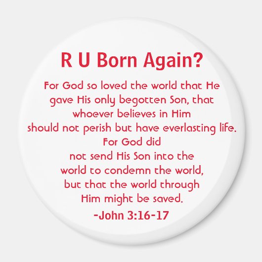 Aimant Citation de la Bible du salut (Devant)