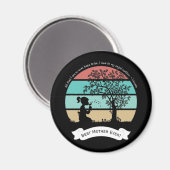 Aimant Citation de la fête des mères assise sous l'arbre (Recto/Verso)